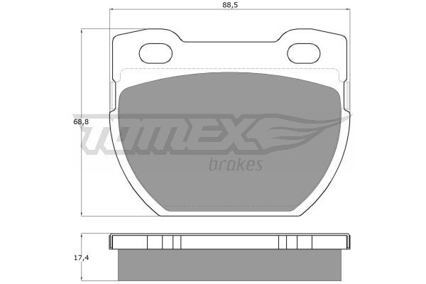 TOMEX BRAKES Комплект тормозных колодок, дисковый тормоз TX 19-25